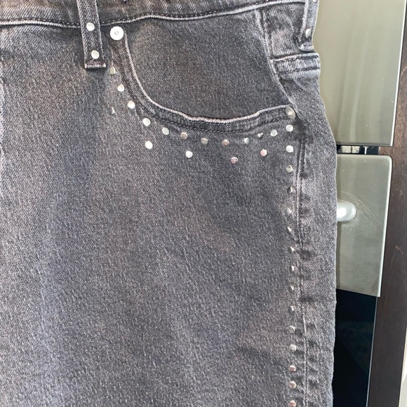 Madewell Limited Edition Black Studded 90’s Straight Leg Jeans - Picture 2 of 5